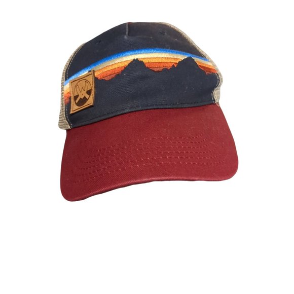 Cap Emb Mountains Locale Outdoors Trucker Hat - Picture 1 of 3
